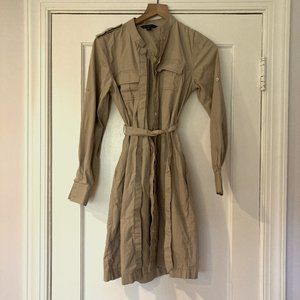 Brooks Brothers cotton safari shirt dress